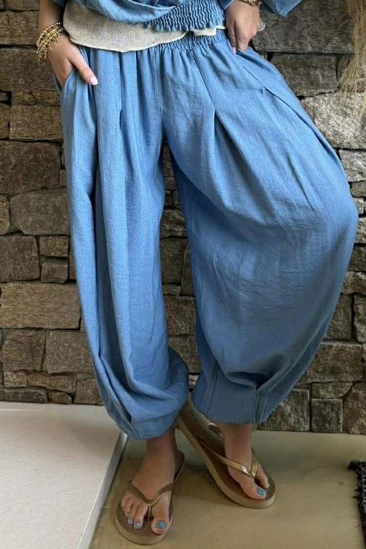 Basso Shirring Genie Pant Denim /20 pre order due 3 days